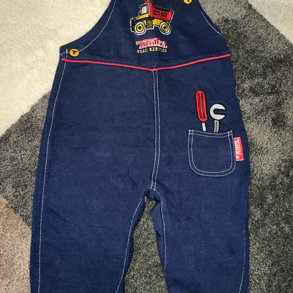 Vintage Tonka Kids Blue Overalls
